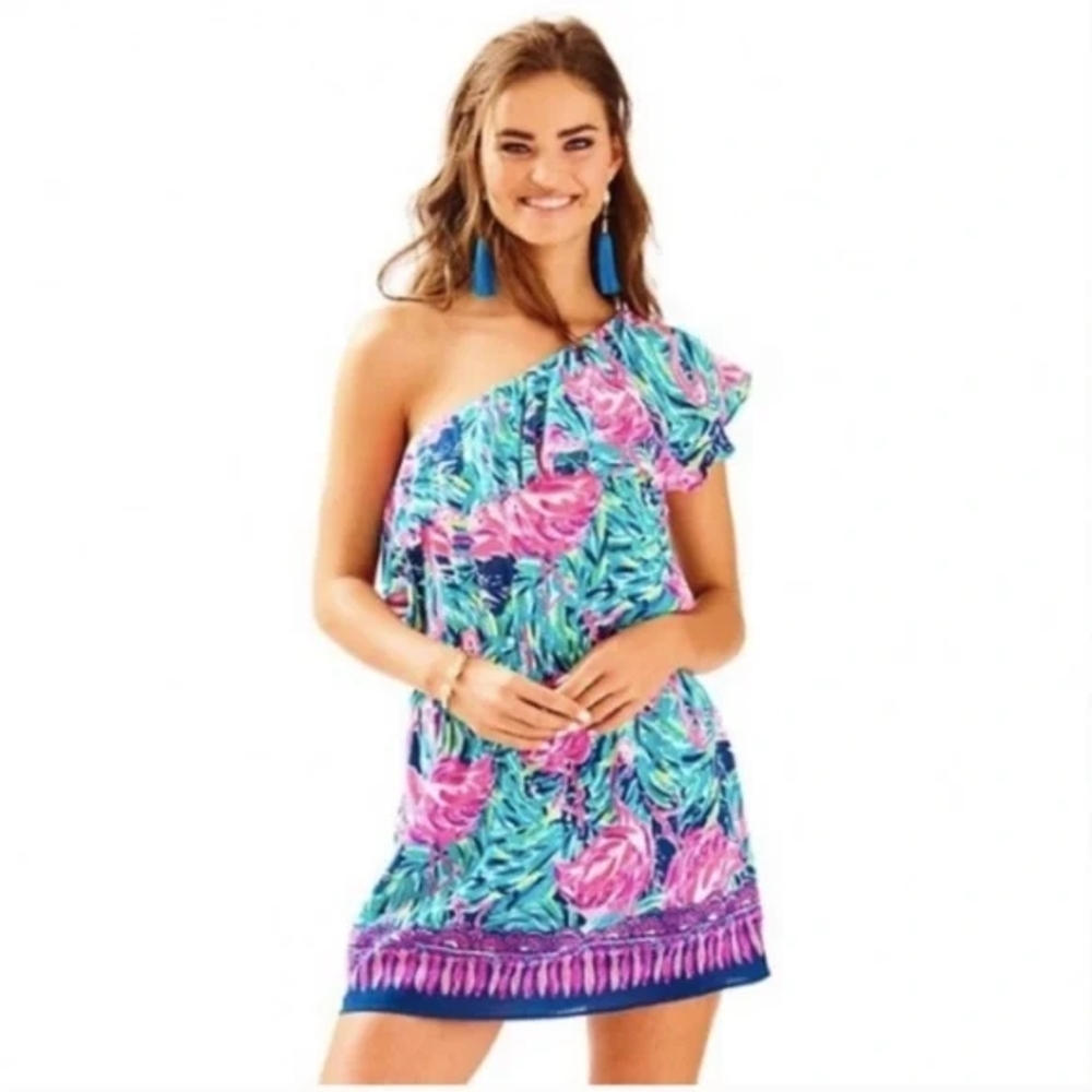 NWT Lilly Pulitzer Rhett Romper In Flamenco Beach